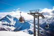 cable car in the italian alps - sestriere piemonte italy