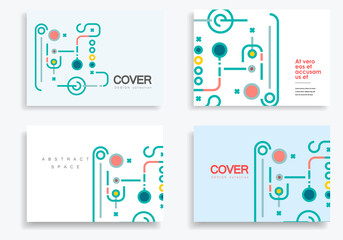 Fototapete - Abstract color shapes background. Simple symbol geometry design. Vector texture connect. Element geometric texture on white templates