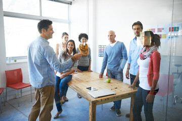 Aufkleber - Theres no better work than teamwork. Shot of a group of casually dressed businesspeople in the office.