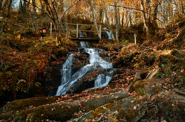  waterfall in autumn