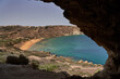 Malta beach, rock cave, sea view
