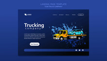 Towing Truck Web Landing Page Template