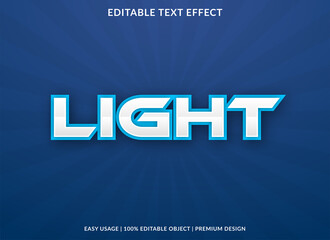 Poster - light text effect editable template with abstract and modern style use for business logo and brand