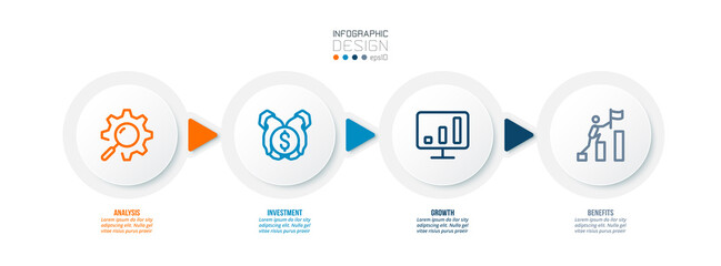 Infographic template business concept  with option.