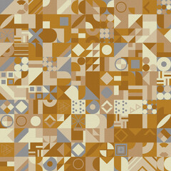 Aufkleber - Decorative ornament of geometric shapes. Colorful geometric pattern background