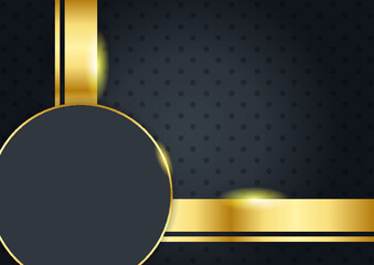 Abstract background black and gold with modern corporate concept for banner, flier, cover and much more