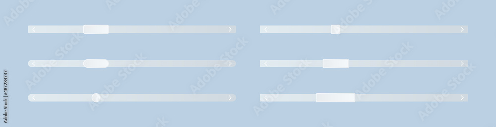 Scrollbars set. User interface elements. Templates for scrolling web ...