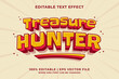 © Hasbi Creative - Editable text effect - Treasure Hunter 3d Traditional Cartoon template style premium vector