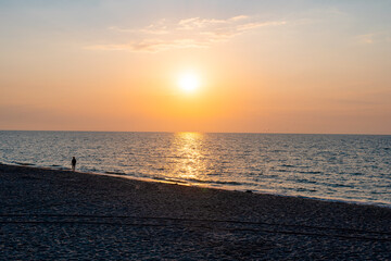 Sticker - beautiful scenery of sunrise on the sea