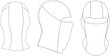 Vector design of a balaclava mockup on a white background
