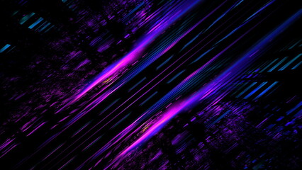 Fototapete - Abstract glowing geometric background. Modern digital technologies, an element of design and decoration. 3d render
