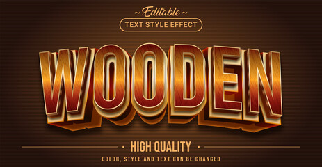 Poster - Editable text style effect - Wood text style theme.