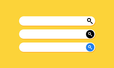 Poster - Search bar icon set. Searching data on the internet. Vector on isolated white background. EPS 10