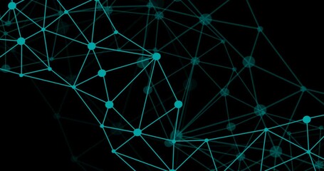 Wall Mural - modern networking Parallax animation of connected lines and dots