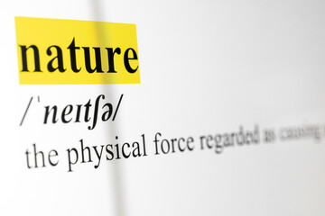 Poster - Nature Text Macro Shot Highlighted in Yellow Color On Computer Screen