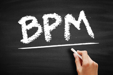 Poster - bpm business process management - discipline in which people use various methods to discover, model,