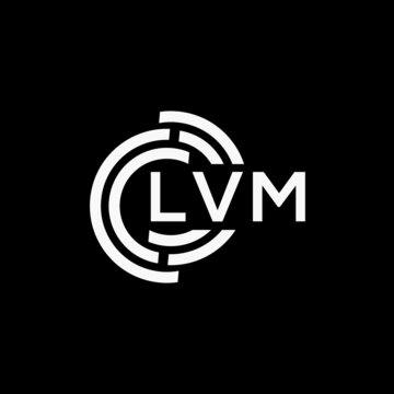 LVM letter logo design on black background.LVM creative initials letter logo concept.LVM vector letter design.