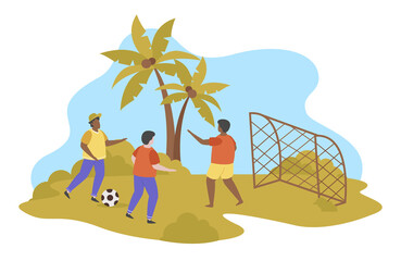 Sticker - Summer Beach Football Composition