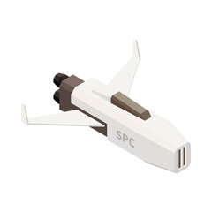 Sticker - Isometric Space Shuttle Icon