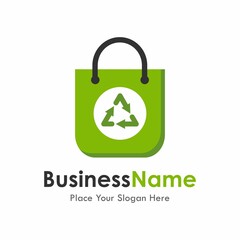 Wall Mural - Recycle bag vector logo design. Suitable for business, online store, shopping bag, web and art