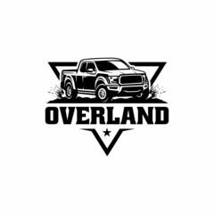 Sticker - Overland pick up truck logo vector