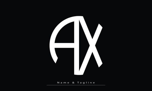 Alphabet letters Initials Monogram logo AX, XA