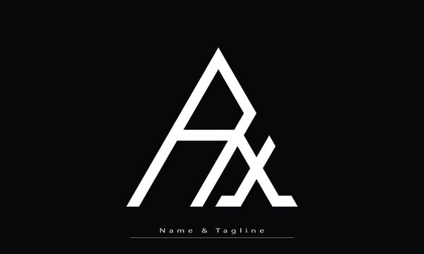 Alphabet letters Initials Monogram logo AX, XA
