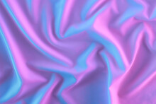 Holographic Neoon Colors On Gradient Soft Pastel Background. Trendy Creative Gradient In Iridescent Neon Color.
