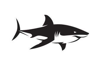 Wall Mural - abstract simple shark logo vector