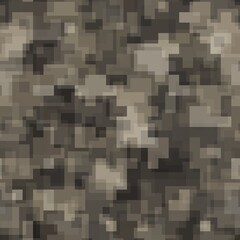 Seamless pattern brown pixel digital camouflage desert sand background