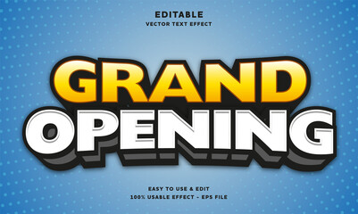 Poster - grand opening editable text effect template