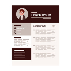 Sticker - professional CV resume template