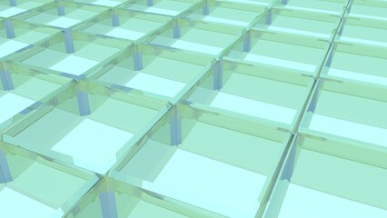 Poster - Abstract mesh background of lines and polygons.
