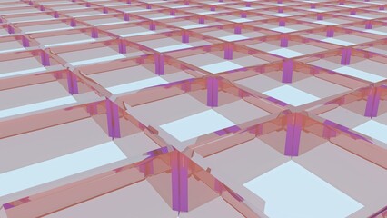 Poster - Abstract mesh background of lines and polygons.
