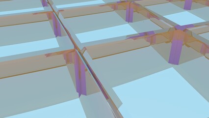Poster - Abstract mesh background of lines and polygons.