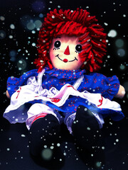 doll in the snow