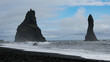 Island of Iceland black beach two rocks nostalgia fear
