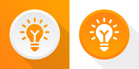 Wall Mural - Light bulb icon. Light button vector illustration.