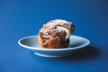 Coffee break with original cream puff