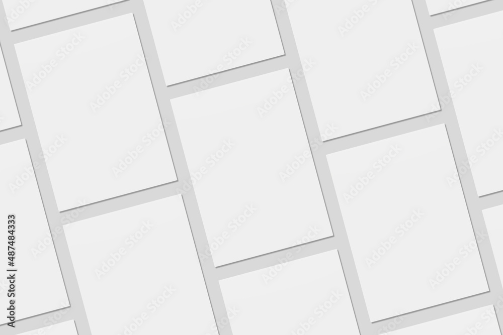 Blank paper for mockup. 3D Render. Stock Illustration | Adobe Stock