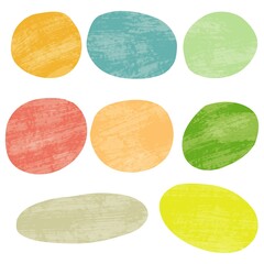 Poster - doodle set of comic speech bubbles. watercolor bubble background clip art. vector illustration