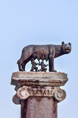 Sticker - The statue of Lupa Capitolina in Rome, Italy