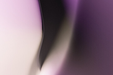 Poster - Soft purple chiffon backdrop with curves and waves. Design and cloth concept. 3D Rendering.