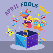 April Fools Day Joker Jester Background Design Happy Smile