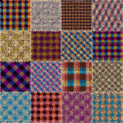 Poster - Imitation of a texture of rough canvas. Seamless pattern.