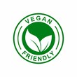 Vegan friendly badge. Suitable for product label