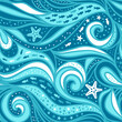 Sea waves seamless pattern