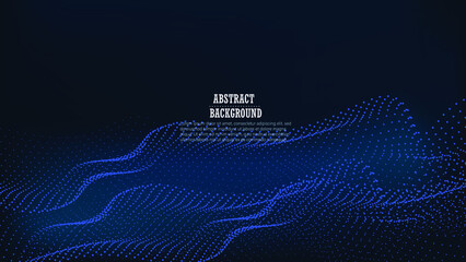 Cryptocurrency fintech network blockchain and programming concept. Science background. onnecting dots . Big data visualization and Business .Vector illustration. music wave