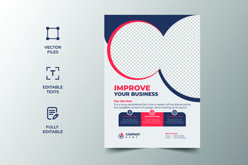 Wall Mural - modern flyer brochure, magazine cover, or book cover design a4 template