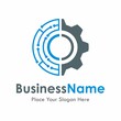 © Nickpd - Technology and digital gear vector template logo. Suitable for business, web, technology, industry and design